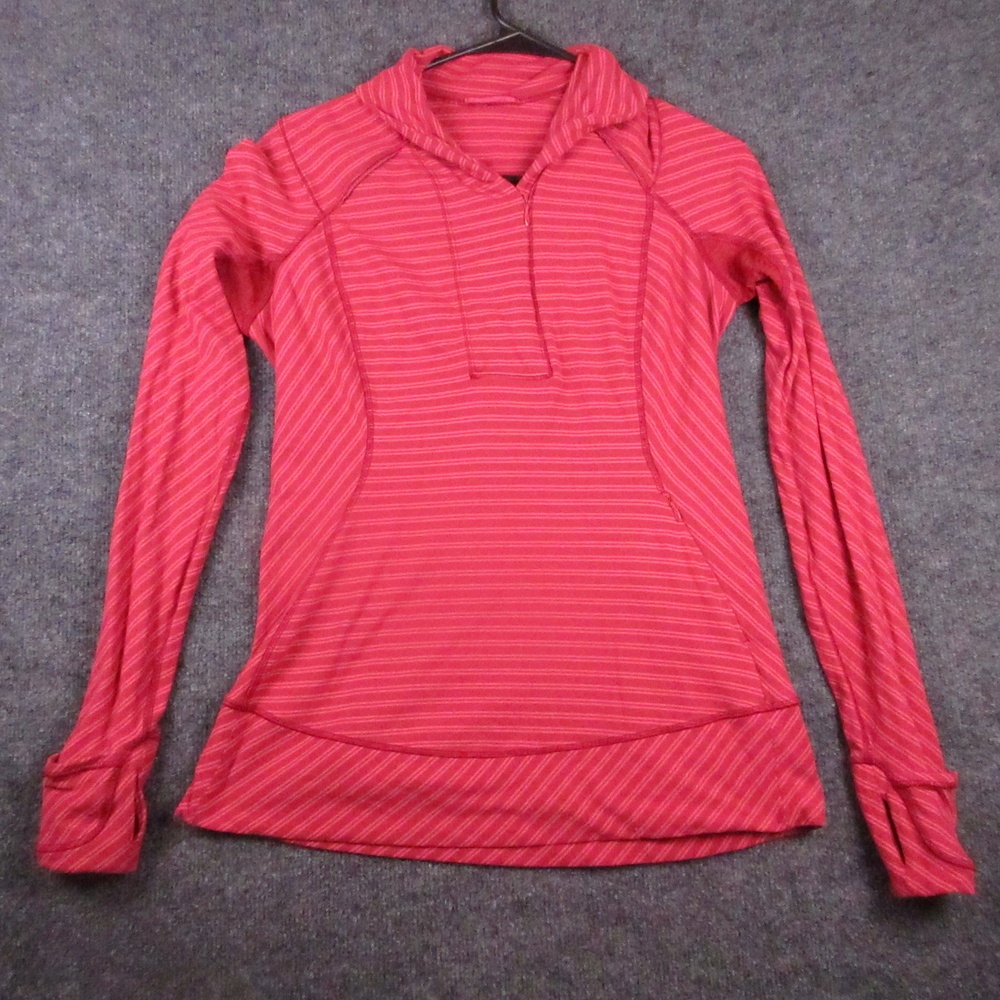 Lululemon Shirt Womens 10 Pink 1/4 Zip Mock Neck Long Sleeve Yoga Athletic